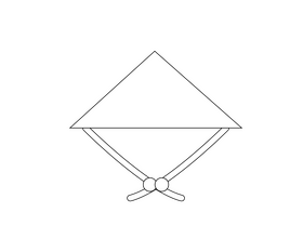 Chinese bamboo coolie hat black and white clipart