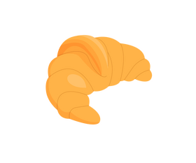French croissant illustration clipart