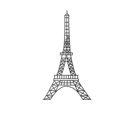 Cartoon Eiffel Tower, Paris, France clipart