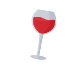 Glass of wine drawing clipart