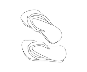 Flip flops black and white clipart free download