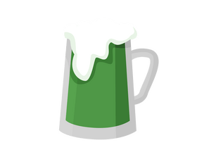 Glass of Irish beer clipart