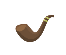 Cartoon smoking pipe clipart