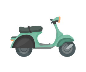 Cartoon motorcycle clipart