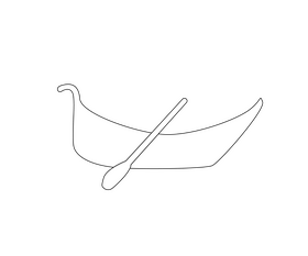 Boat black and white clipart