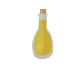 Olive oil in bottle drawing clipart