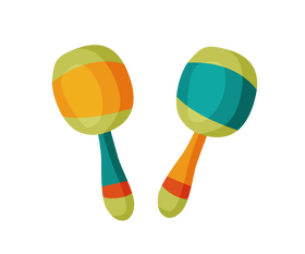 Cartoon Mexican maracas clipart