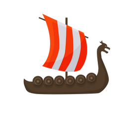 Norway viking ship clipart