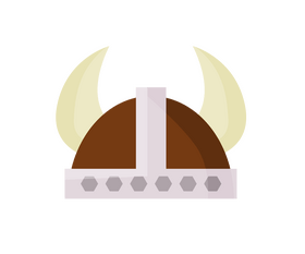 Norwegian viking helmet clipart