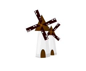 Spanish mills drawing clipart