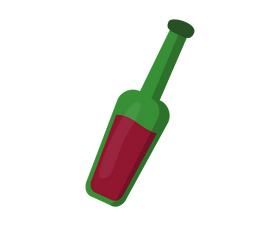 Bottle of Spanish wine clipart