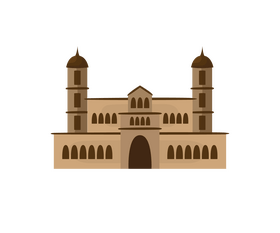 Spanish church drawing clipart
