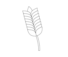 Wheat free black and white clipart