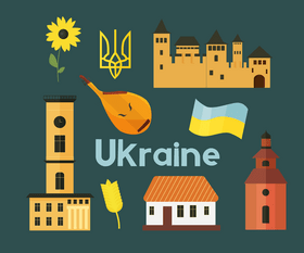 Bandura Ukrainian musical instrument vector