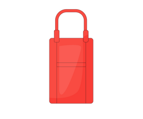 Red girls bag clipart