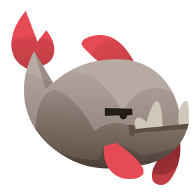 Piranha annoyed clipart