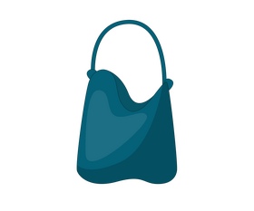 Blue hobo bag clipart