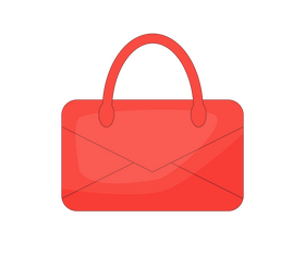 Red envelope bag drawing clipart