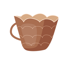 Cartoon brown cup clipart