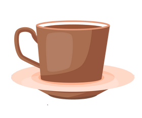 Free cup on plate clipart