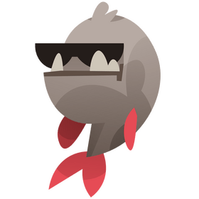 Cool piranha with sunglasses clipart