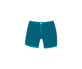 Girls shorts illustration clipart