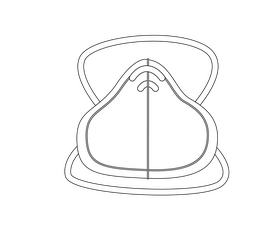 Medical mask cartoon black and white clipart