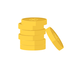 Cartoon coins clipart