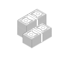 Packs of money free black and white clipart