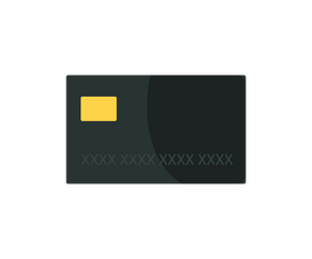 Black credit card clipart