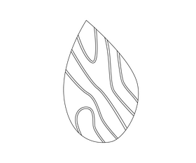 Cartoon almond nuts black and white clipart