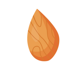 Cartoon almond nuts clipart