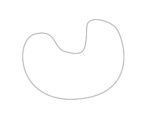 Cashew nut black and white clipart