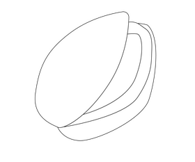 Pistachio black and white clipart