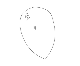 Almond nut black and white clipart