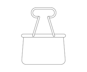 Paper clip black and white clipart