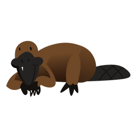 Platypus animal clipart