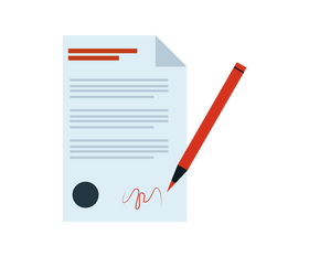 Signing contract clipart