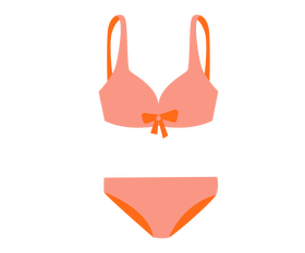 Pink swimsuit illustration clipart