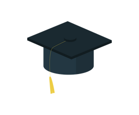 Graduation cap illustration clipart