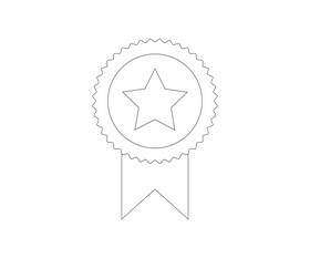 Gold medal black and white clipart