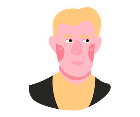Blond man portrait illustration clipart