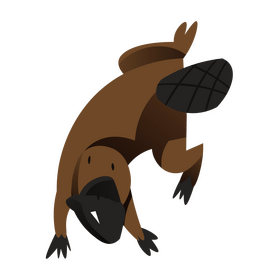 Platypus cartoon clipart