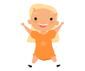 Free cartoon girl with pigtails clipart
