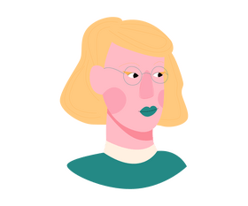 Free blonde girl portrait clipart