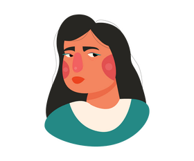 Brunette cartoon girl clipart