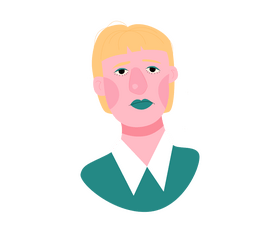 Blonde girl portrait free clipart