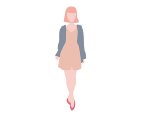Cute beautiful girl in dress free clipart