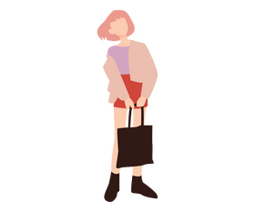 Cartoon model girl clipart