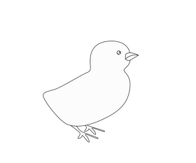 Baby chicks free black and white clipart